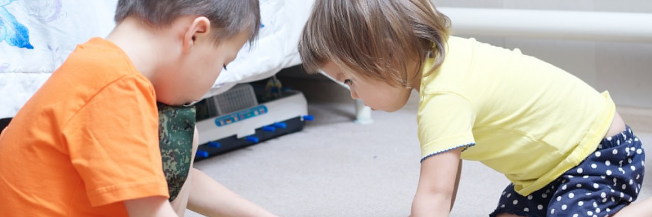 When Kids Ask What's 'Wrong' With My Son Who Has Allan-Herndon-Dudley Syndrome Brother and sister playing together, siblings play home on chess