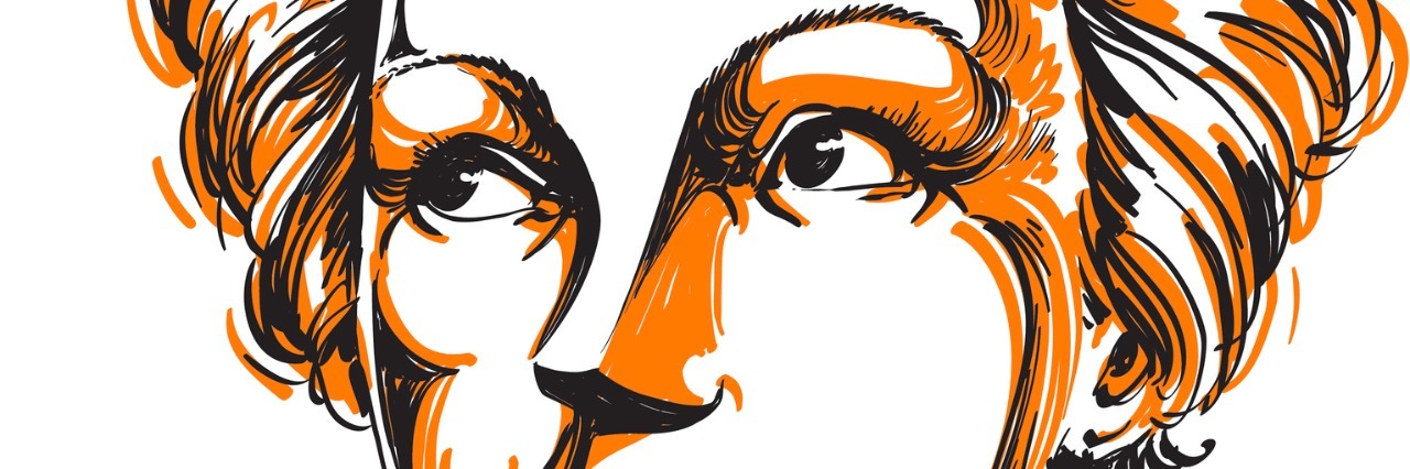 When a Person With Mental Illness Hears, 'It Must Be Nice...' Graphic vector hand-drawn illustration of woman