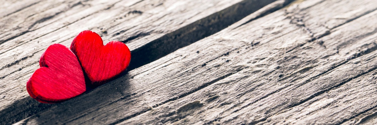 Learning to Have Compassion for All of Myself With Depression Two wooden hearts