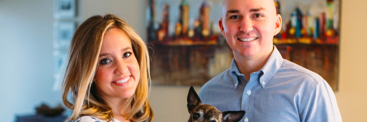 5 Tips for Dealing With a Crohn's Disease Diagnosis in Your 20’s Pregnant woman with her husband and dog.