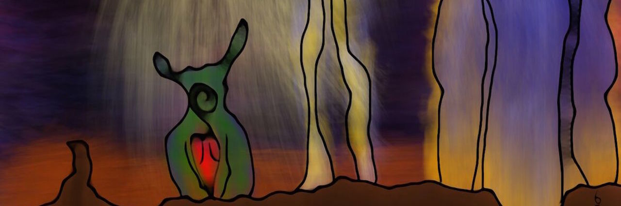 Crohn's Disease: Learning About Yourself, Exploring Inner Darkness daniel leighton's painting "in the cave"