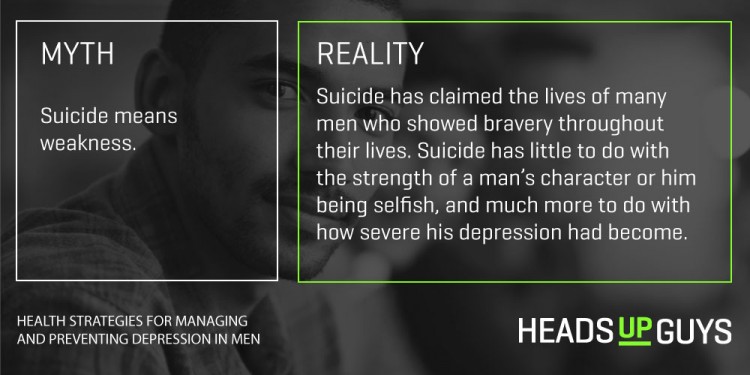 Suicide myth: suicide means weakness