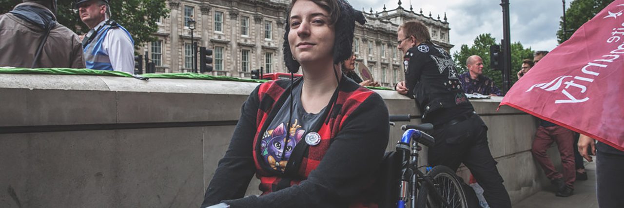 My Wheelchair Is Not a Prison Nina outside in her wheelchair.