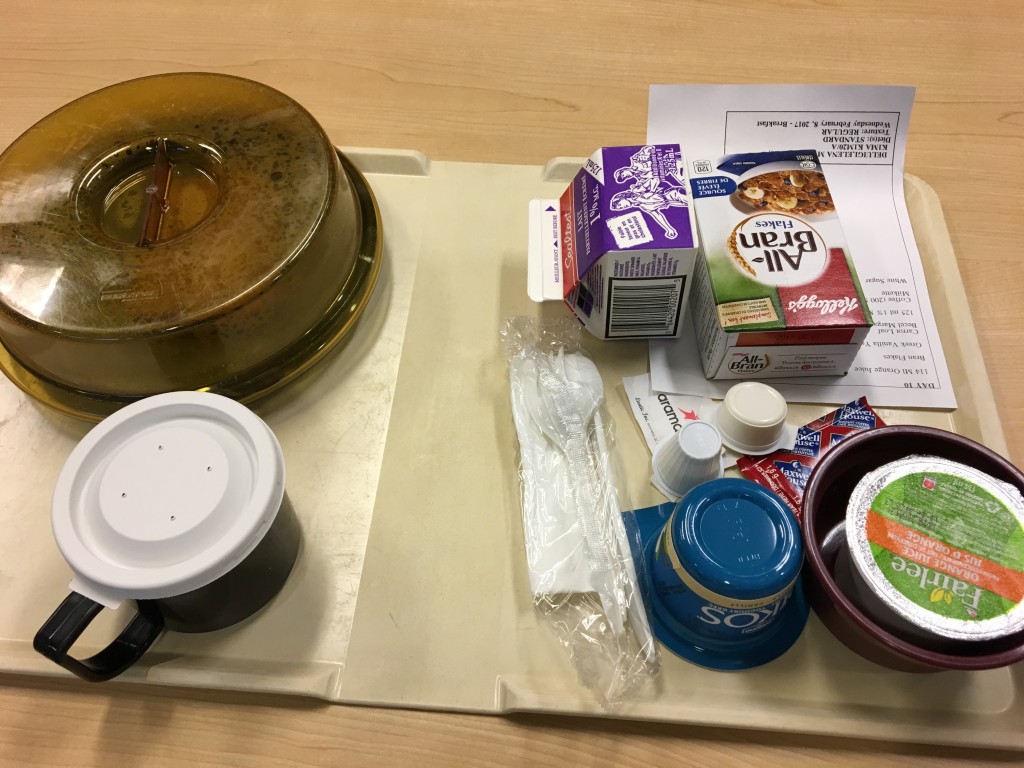 hospital food in psych ward