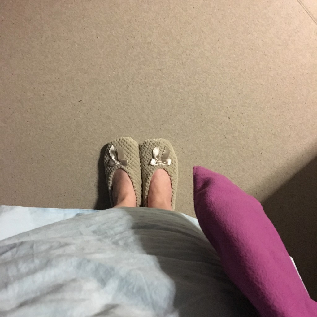 patient's feet in psych ward