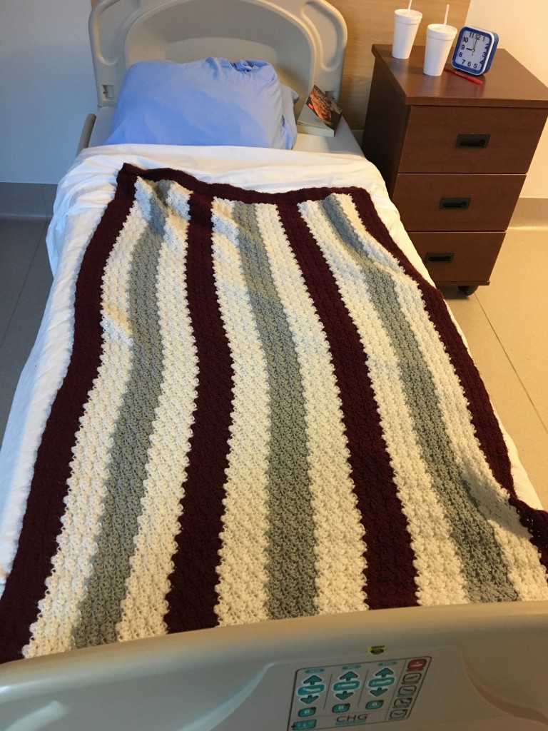 patient's hospital bed in psych ward