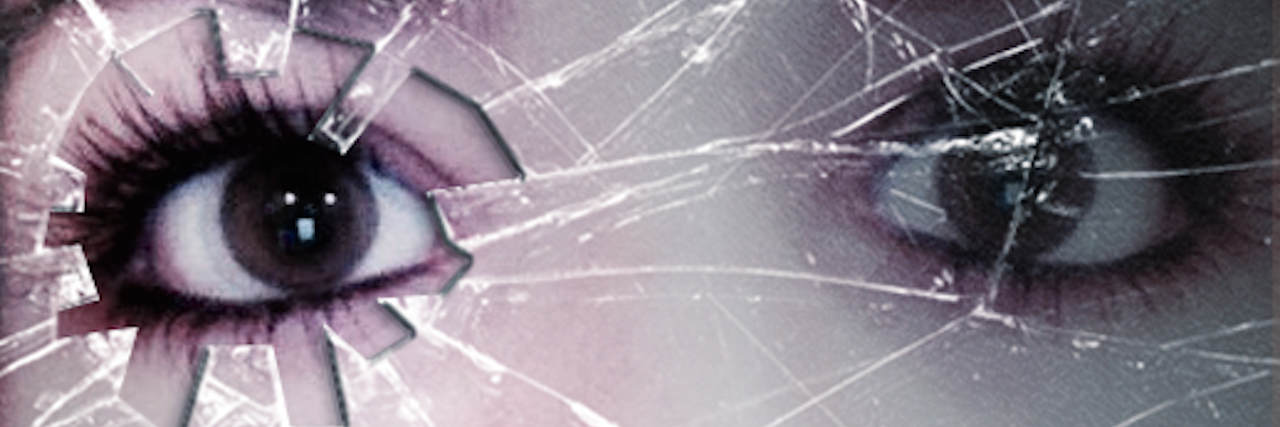 The Stigma of Borderline Personality Disorder eyes looking through cracked glass