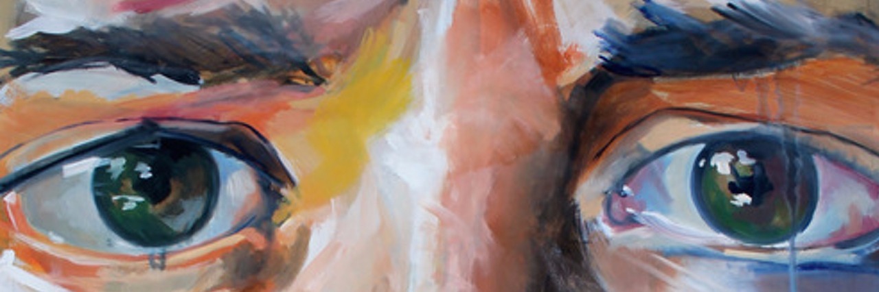 Mikaela Sheldt, Artist With Autism, Paints Facial Expressions Close-up of a painting featuring a woman's eyes