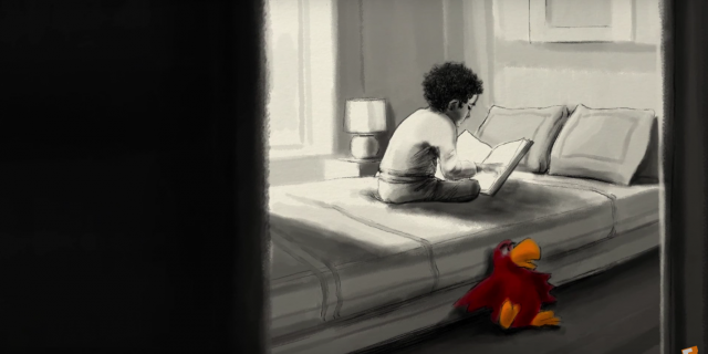 boy reading in bed in life animated