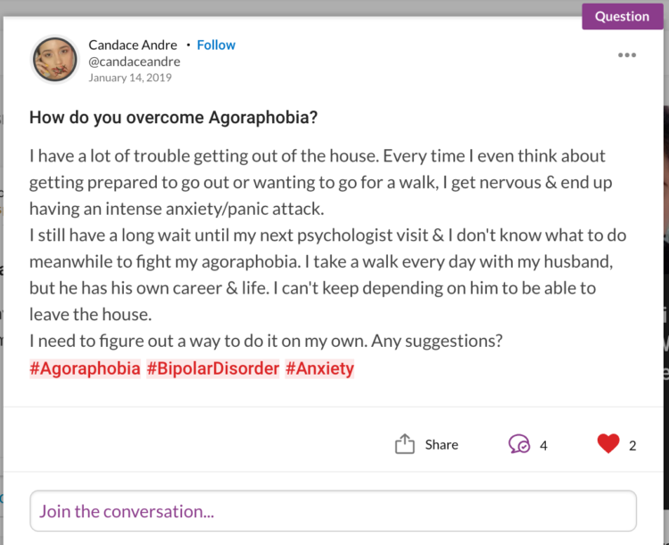 person asking how to overcome agoraphobia
