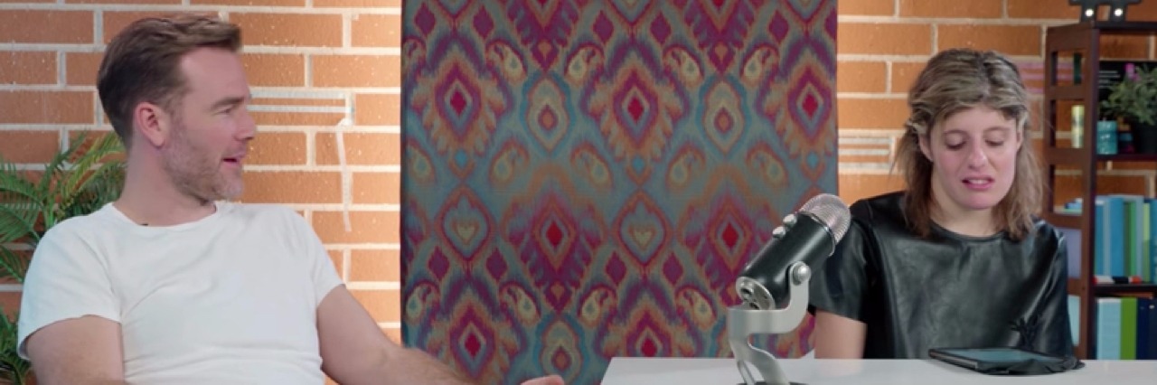 'Speechless With Carly Fleischmann' Is Back With James Van Der Beek Carly Fleischmann interviewing James Van Der Beek