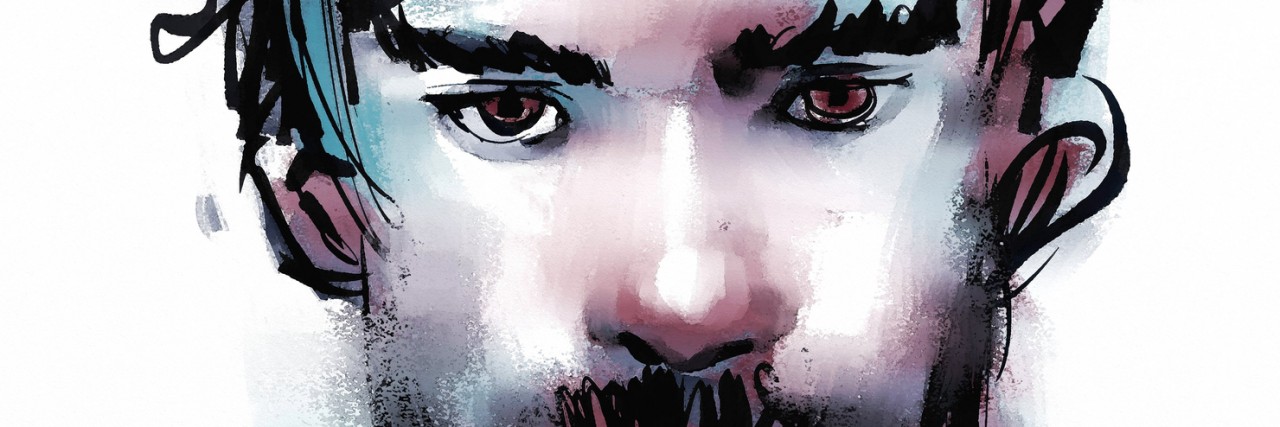 Treating Mental Illness the Way We Treat Physical Illness Man with a mustache watercolor