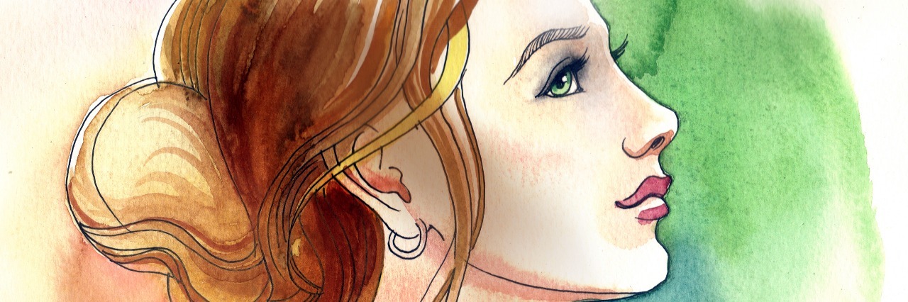 Overcoming Obstacles and Living Life After a Heart-Lung Transplant Watercolor illustration of a Woman with Long Hair