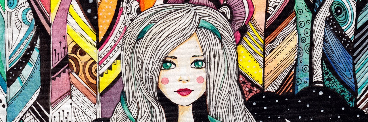 How Getting a Panic Disorder Diagnosis Helped Me Recover Drawing watercolor beautiful girl with star on abstract background with feathers