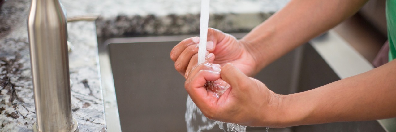 The Side of OCD I Don't See in the Media Closeup portrait, hand washing technique,