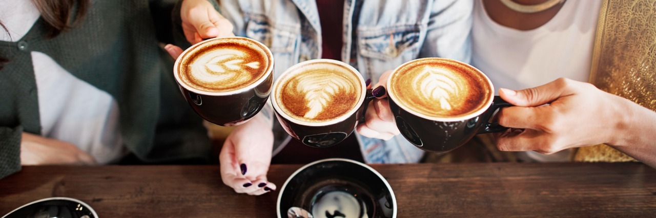 Women Friends Enjoyment Coffee Times Concept