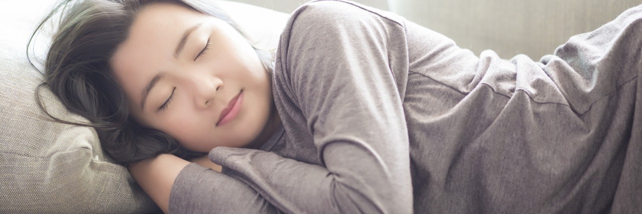 Napping Because of Mental Illness Is Not a Weakness Woman Sleep on Sofa