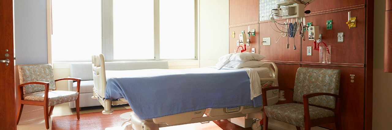 Empty Patient Room In Modern Hospital