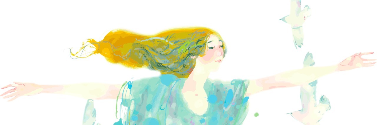 Why I'm Learning to Love My Mental Illness Diagnoses Woman and birds in the wind.