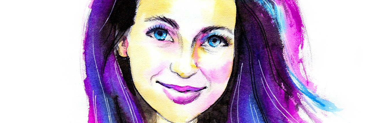 How Humor Helps Me Cope With Anxiety and Depression Watercolor fashion woman with colored hair