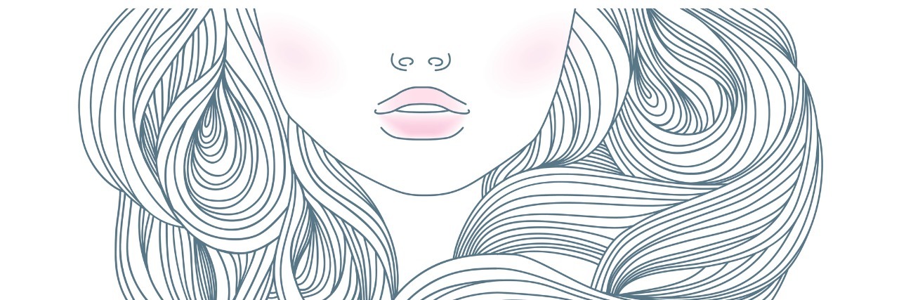 Why It's Difficult to Talk About My Anxiety to Family and Friends Beautiful fashion women with abstract hair and design elements