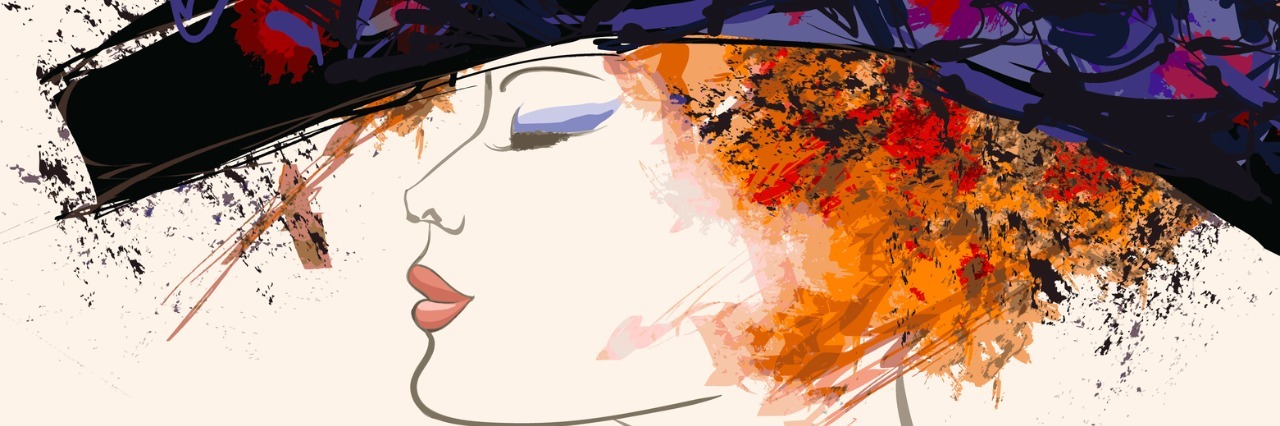 The Women's Health Issues We Need to Talk About Without Shame drawing of woman wearing hat