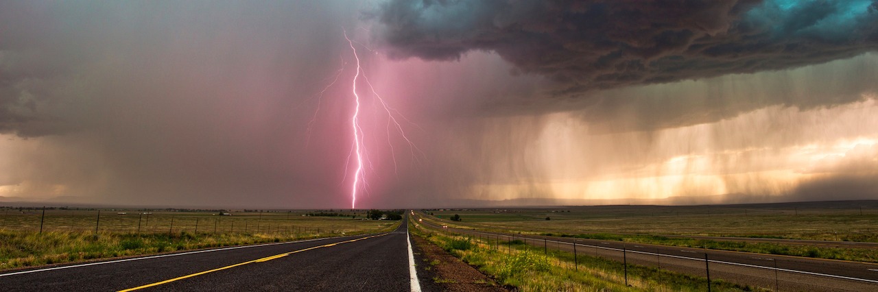 Why Anxiety Is Like Driving in a Sudden Thunderstorm dark clouds in a thunderstorm
