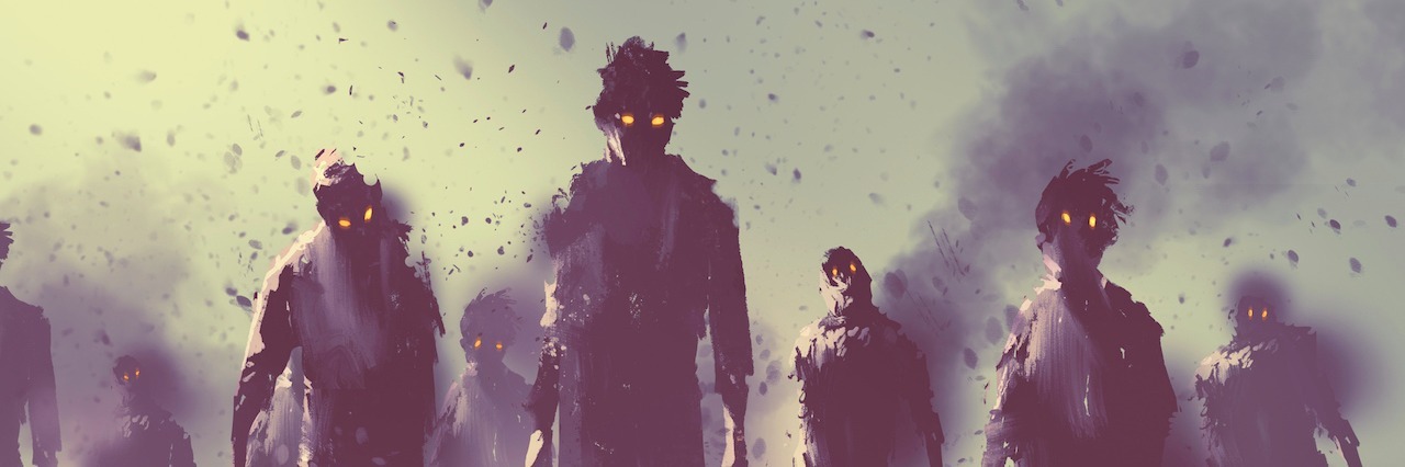 How Horror Films Help Me Cope With My Anxiety illustration of zombies