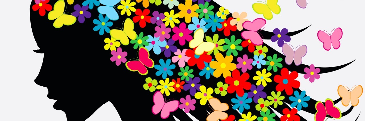 6 Things I Wish I Had Known During Anorexia Recovery Beautiful woman profile silhouettes with flowers