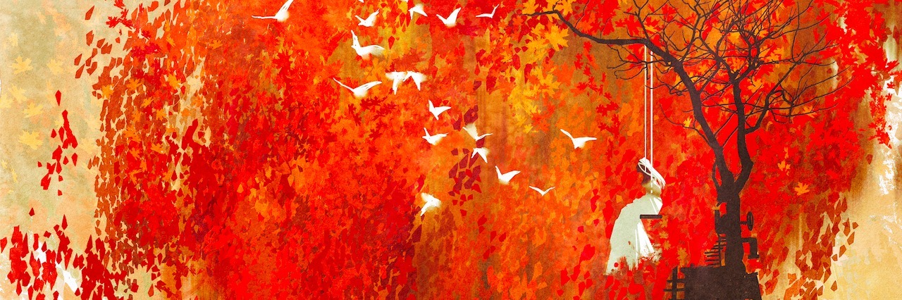 I'm Not 'Too Young' to Have Post-Traumatic Stress Disorder illustration of a woman sitting in a tree.