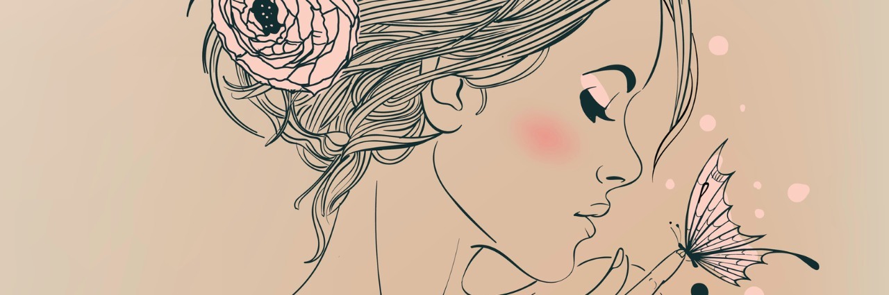 What No One Told Me About Ehlers-Danlos Syndrome portrait of young beautiful woman with flowers