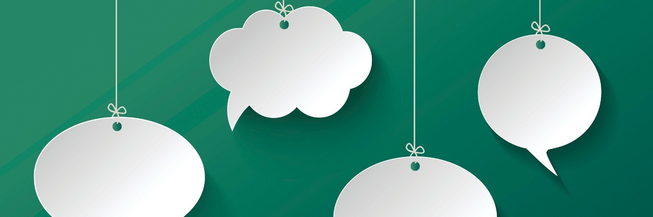 10 Quotes for the Tough Days With Chronic Illness White Speech Bubble Hanging on the Green Background