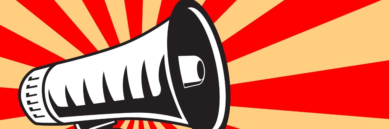 Why We Shouldn't Use 'Mental Retardation' Hand reaching out a megaphone on shine background.