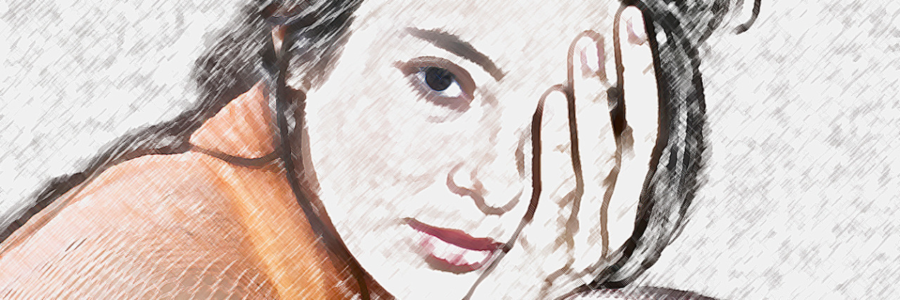 Being a Teen Diagnosed With Adie's Tonic Pupil Girl with hand covering eye.
