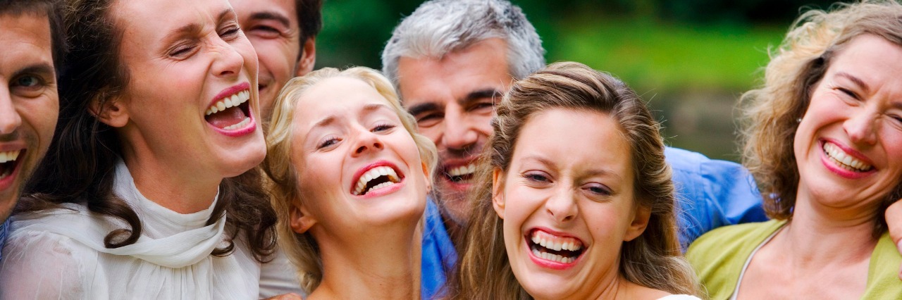 How I Keep Laughing in the Midst of Chronic Illness Friends laughing together