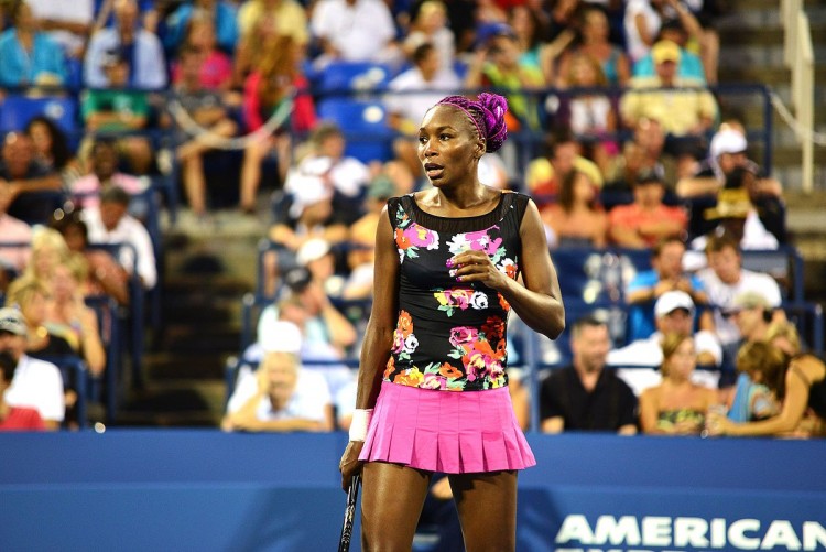 venus williams at a tennis match