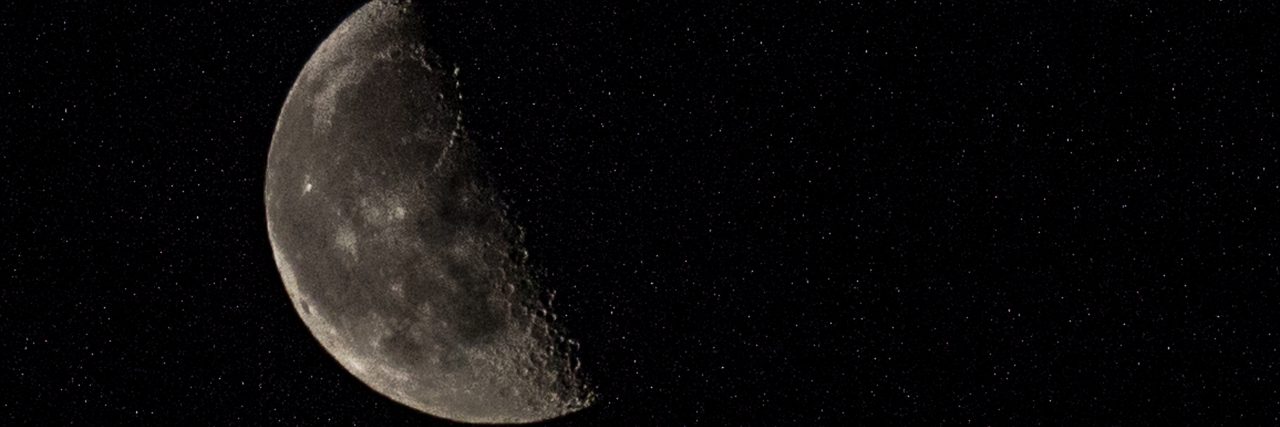 How I Use the Moon as a Metaphor for My Anxiety half moon