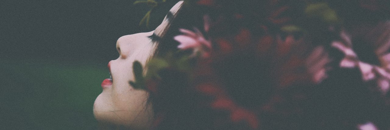 The Silent Battle of Anxiety woman with flower crown on
