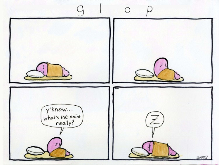 Glop sleeping depression comic