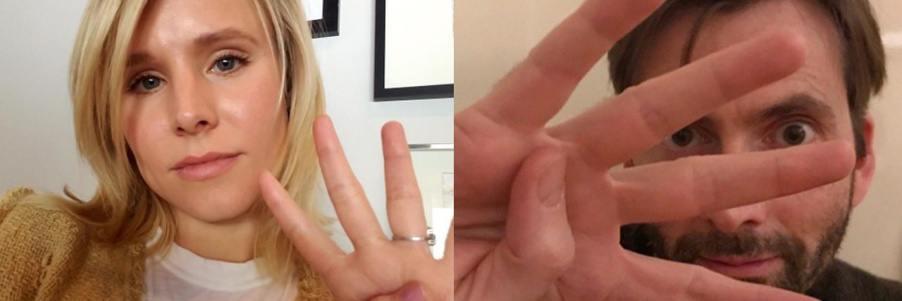 BBC3's #1in4 Campaign Has Celebrities Posting About Mental Illness Photo of Kristen Bell and David Tennent
