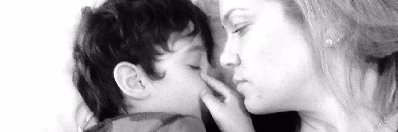 'When the Bough Breaks' - A Documentary on Postpartum Depression black and white photo of mother and son facing each other