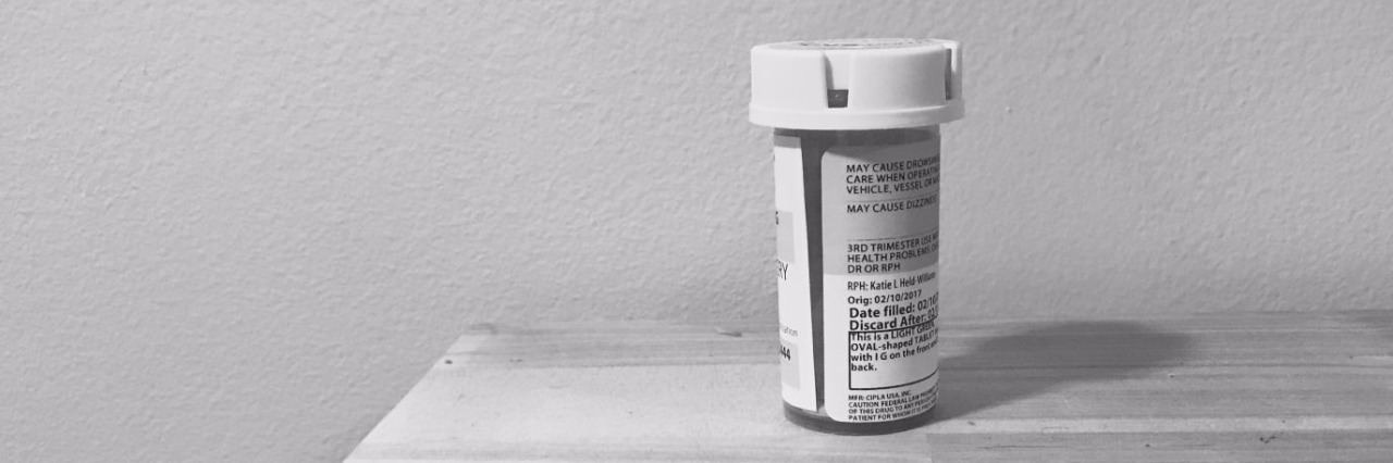 Anxiety: Finally Telling a Doctor, and Starting Recovery black and white picture of pill bottle on a table