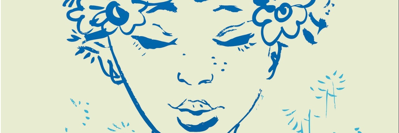 What I Tell Myself on Hard Mental Health Days Beautiful girl with flowers