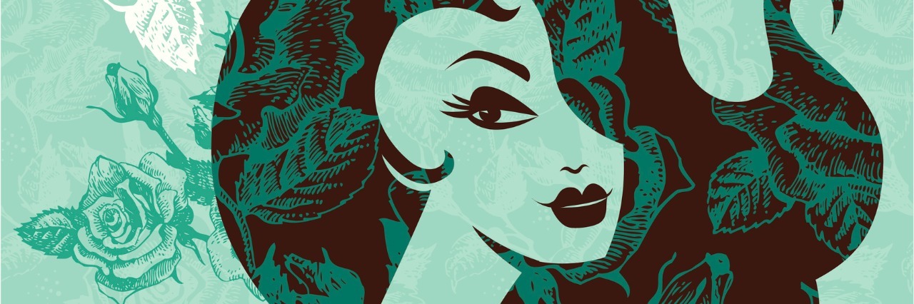 Lessons I've Learned from My Anxiety Beautiful woman silhouette with a flowers