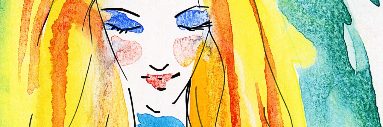 10 Positive Things About Living With Multiple Sclerosis Water colored blonde woman.