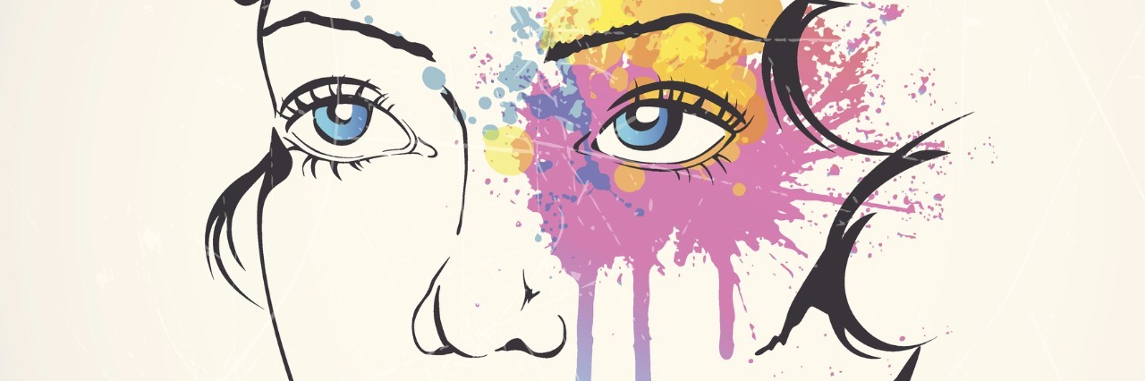 Depression and Anxiety Made Me Too Dependent on My Significant Other Vector Illustration of an Abstract Woman Portrait