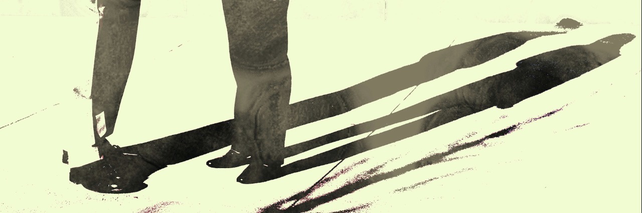 Responding to 'How Are You?' After My Cancer Diagnosis Illustration of two people talking, with shadows on the ground