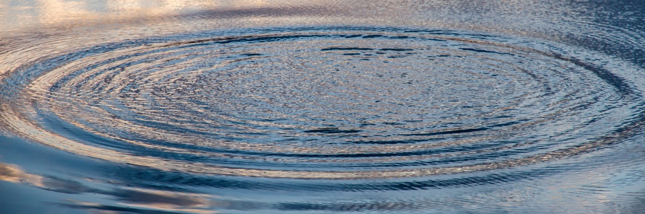 circular ripples in a lake