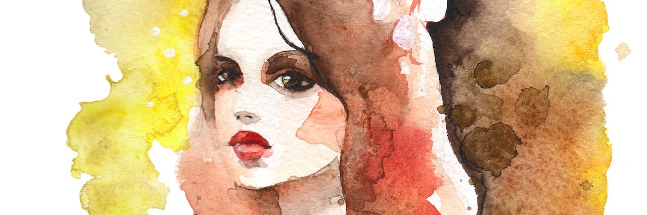 How It Feels to 'Feed' My Borderline With Conflict watercolor portrait of a woman