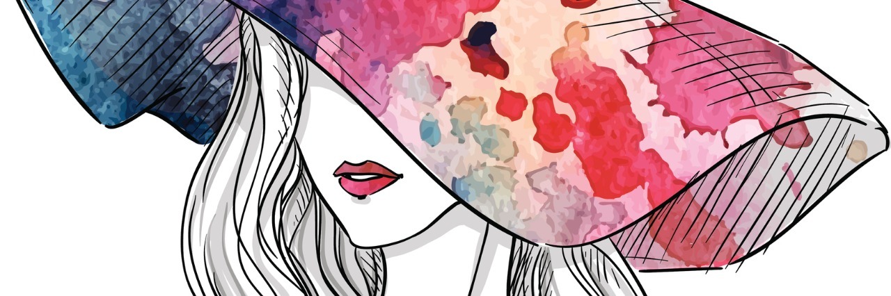 Hiding the Fatigue of Idiopathic Hypersomnia From Others Sketch of a girl in a hat